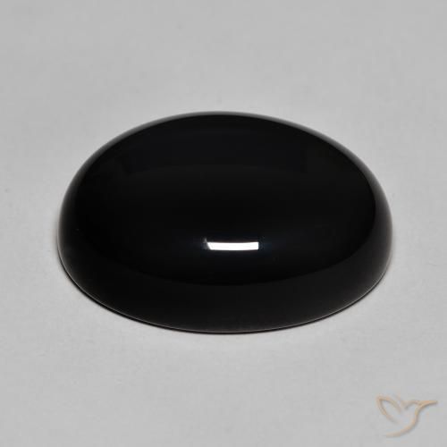 9,17 ctw natürlicher Schwarz Onyx, Oval, Lichtundurchlässig