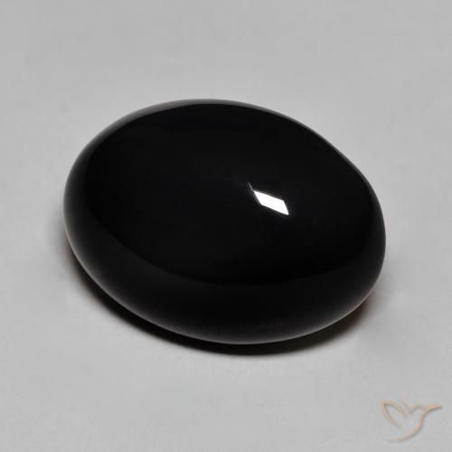 9,17 ctw natürlicher Schwarz Onyx, Oval, Lichtundurchlässig