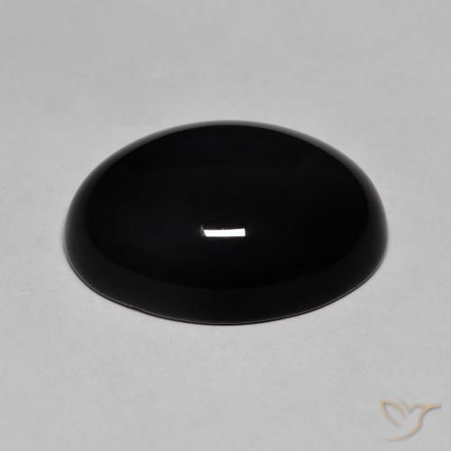 9,17 ctw natürlicher Schwarz Onyx, Oval, Lichtundurchlässig