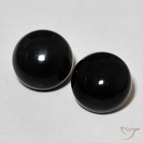 2.93ctw Natürlicher Schwarz Onyx, Runden, Lichtundurchlässig