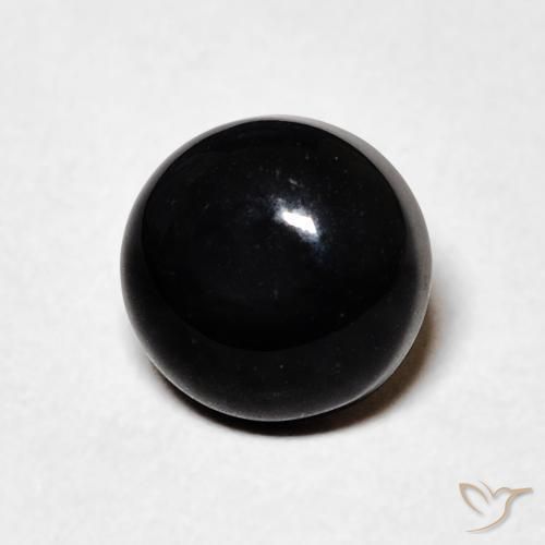 9,17 ctw natürlicher Schwarz Onyx, Runden, Lichtundurchlässig