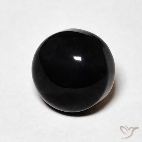 9,17 ctw natürlicher Schwarz Onyx, Runden, Lichtundurchlässig