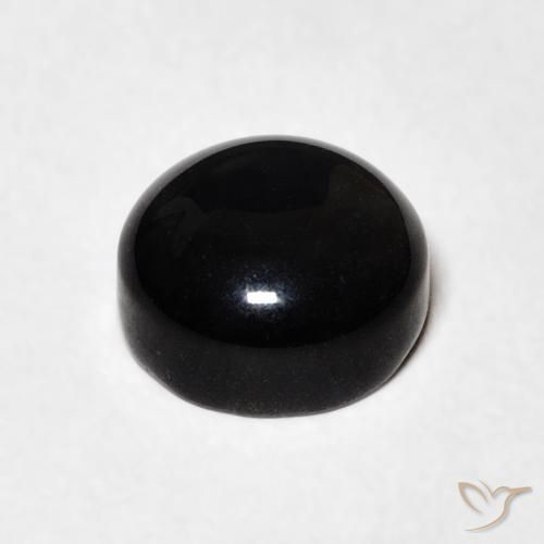 9,17 ctw natürlicher Schwarz Onyx, Runden, Lichtundurchlässig