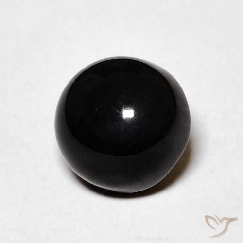9,17 ctw natürlicher Schwarz Onyx, Runden, Lichtundurchlässig