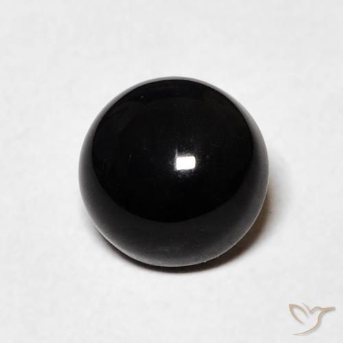 9,17 ctw natürlicher Schwarz Onyx, Runden, Lichtundurchlässig