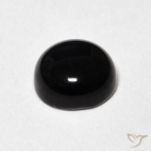 9,17 ctw natürlicher Schwarz Onyx, Runden, Lichtundurchlässig