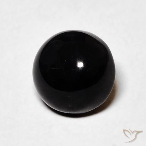 9,17 ctw natürlicher Schwarz Onyx, Runden, Lichtundurchlässig