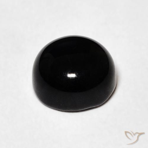 9,17 ctw natürlicher Schwarz Onyx, Runden, Lichtundurchlässig