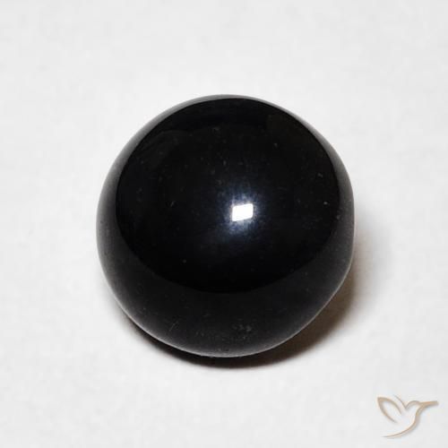 9,17 ctw natürlicher Schwarz Onyx, Runden, Lichtundurchlässig