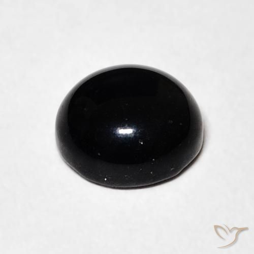 9,17 ctw natürlicher Schwarz Onyx, Runden, Lichtundurchlässig