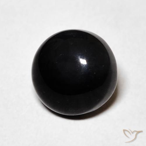 9,17 ctw natürlicher Schwarz Onyx, Runden, Lichtundurchlässig