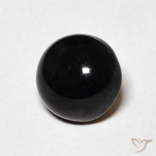 9,17 ctw natürlicher Schwarz Onyx, Runden, Lichtundurchlässig