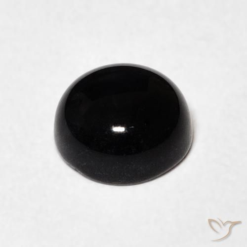 9,17 ctw natürlicher Schwarz Onyx, Runden, Lichtundurchlässig