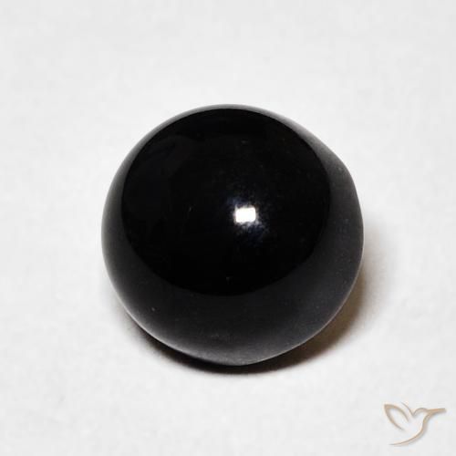 9,17 ctw natürlicher Schwarz Onyx, Runden, Lichtundurchlässig
