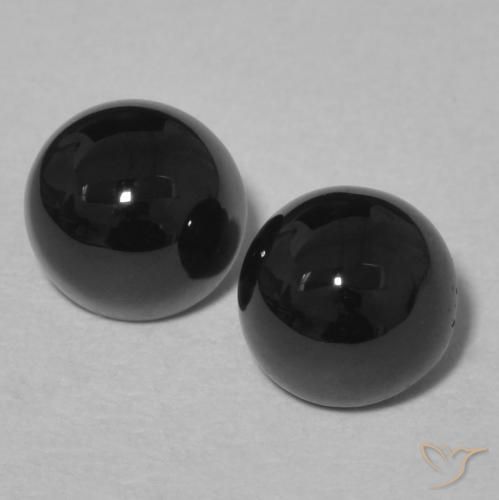 2.05ctw Natürlicher Schwarz Onyx, Runden, Lichtundurchlässig