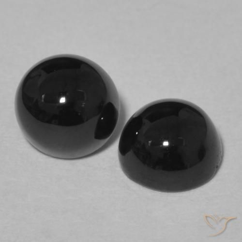 2.05 ct natürliche Schwarz Onyx-Edelsteine, Runden, Lichtundurchlässig