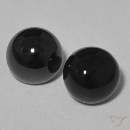 1.78ctw Natürlicher Schwarz Onyx, Runden, Lichtundurchlässig