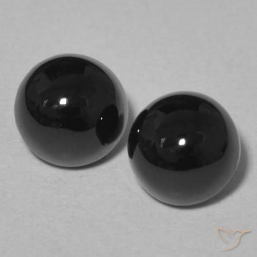 2.26ctw Natürlicher Schwarz Onyx, Runden, Lichtundurchlässig