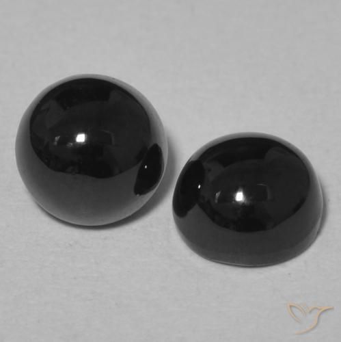 2.26 ct natürliche Schwarz Onyx-Edelsteine, Runden, Lichtundurchlässig