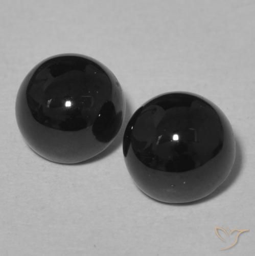 2.24ctw Natürlicher Schwarz Onyx, Runden, Lichtundurchlässig