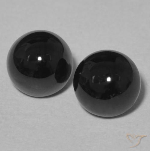 2.19ctw Natürlicher Schwarz Onyx, Runden, Lichtundurchlässig