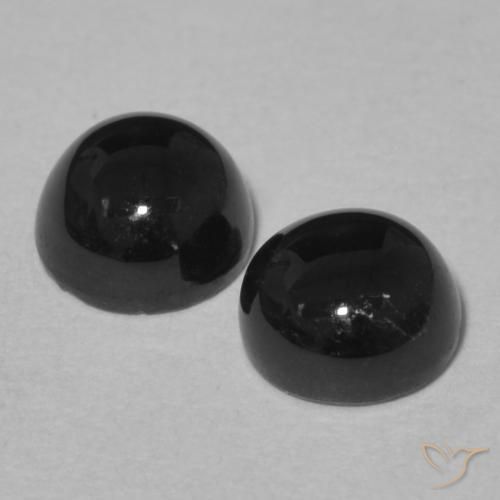 2.19 ct natürliche Schwarz Onyx-Edelsteine, Runden, Lichtundurchlässig