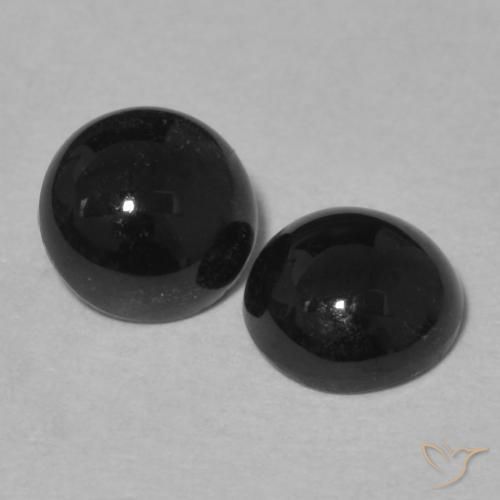 1.70 ct natürliche Schwarz Onyx-Edelsteine, Runden, Lichtundurchlässig