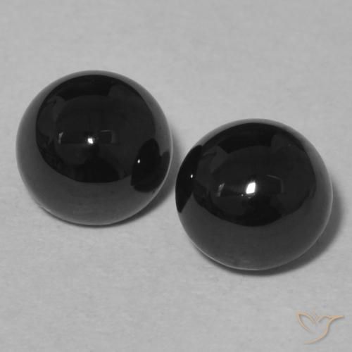 1.99ctw Natürlicher Schwarz Onyx, Runden, Lichtundurchlässig