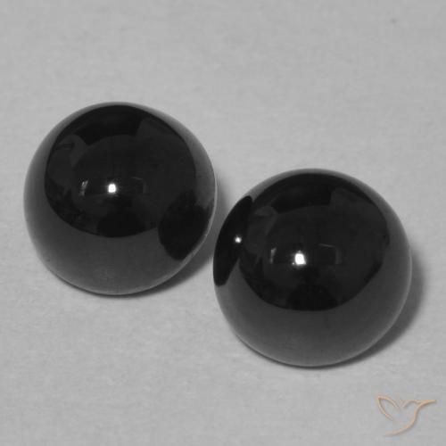 2.19ctw Natürlicher Schwarz Onyx, Runden, Lichtundurchlässig