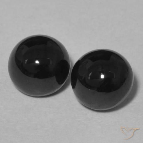 2.11ctw Natürlicher Schwarz Onyx, Runden, Lichtundurchlässig