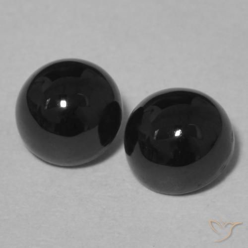 2.24ctw Natürlicher Schwarz Onyx, Runden, Lichtundurchlässig