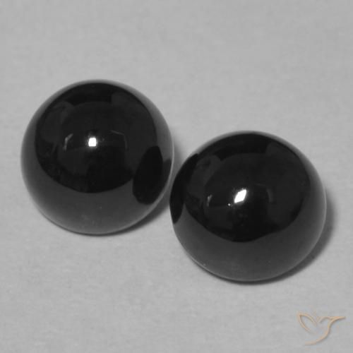 2.13ctw Natürlicher Schwarz Onyx, Runden, Lichtundurchlässig