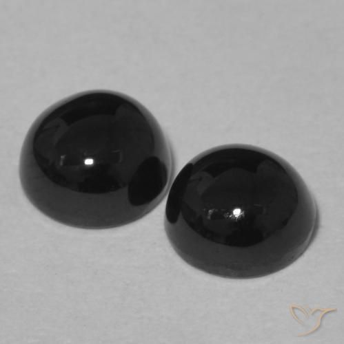 2.13 ct natürliche Schwarz Onyx-Edelsteine, Runden, Lichtundurchlässig