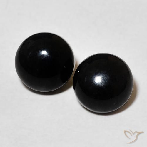 2.93ctw Natürlicher Schwarz Onyx, Runden, Lichtundurchlässig