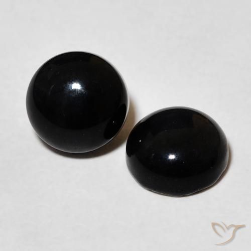 2.93 ct natürliche Schwarz Onyx-Edelsteine, Runden, Lichtundurchlässig