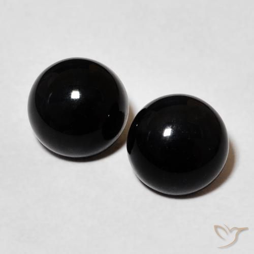 2.74ctw Natürlicher Schwarz Onyx, Runden, Lichtundurchlässig
