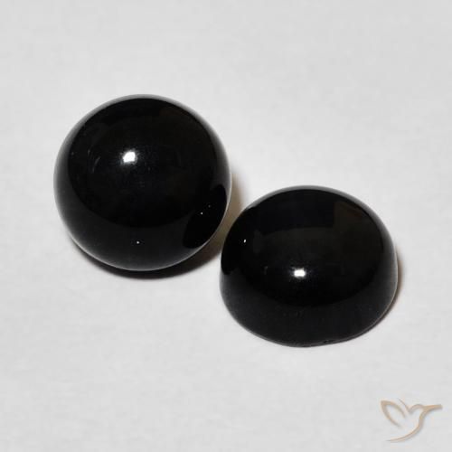2.65 ct natürliche Schwarz Onyx-Edelsteine, Runden, Lichtundurchlässig