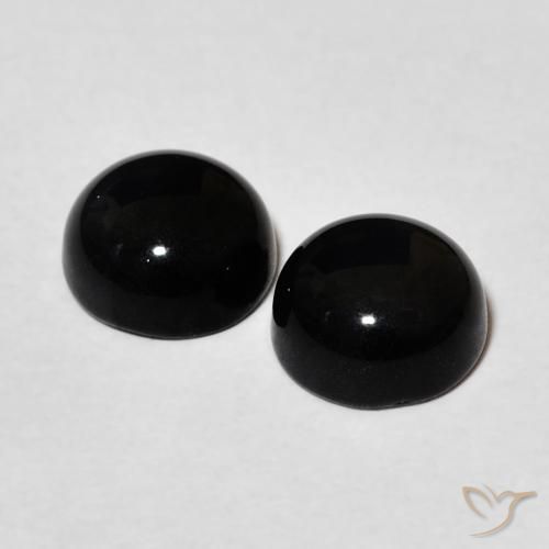 2.65 ct natürliche Schwarz Onyx-Edelsteine, Runden, Lichtundurchlässig