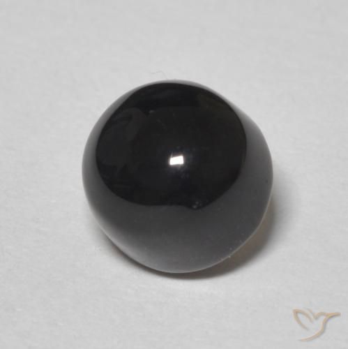 9,17 ctw natürlicher Schwarz Onyx, Runden, Lichtundurchlässig