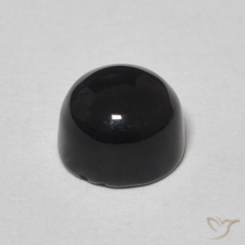 9,17 ctw natürlicher Schwarz Onyx, Runden, Lichtundurchlässig