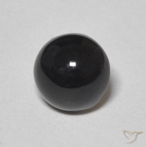 9,17 ctw natürlicher Schwarz Onyx, Runden, Lichtundurchlässig