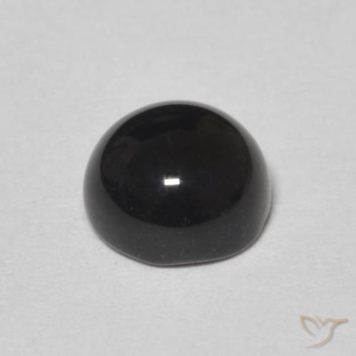 9,17 ctw natürlicher Schwarz Onyx, Runden, Lichtundurchlässig