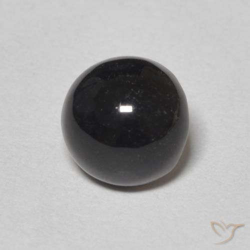 9,17 ctw natürlicher Schwarz Onyx, Runden, Lichtundurchlässig