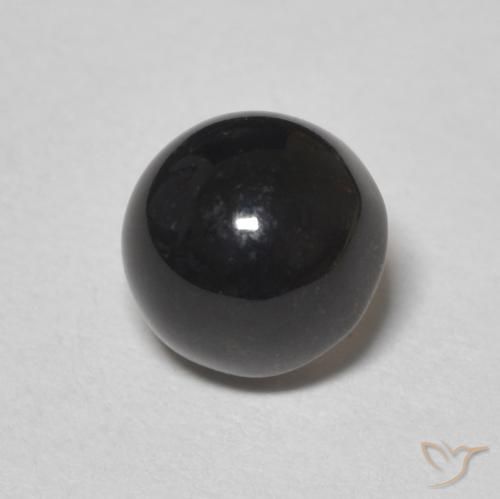 9,17 ctw natürlicher Schwarz Onyx, Runden, Lichtundurchlässig