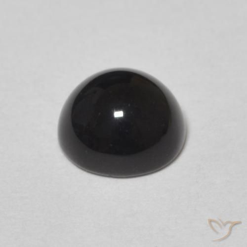 9,17 ctw natürlicher Schwarz Onyx, Runden, Lichtundurchlässig