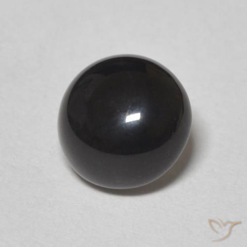 9,17 ctw natürlicher Schwarz Onyx, Runden, Lichtundurchlässig