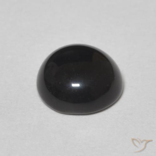 9,17 ctw natürlicher Schwarz Onyx, Runden, Lichtundurchlässig