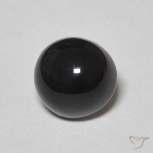 9,17 ctw natürlicher Schwarz Onyx, Runden, Lichtundurchlässig