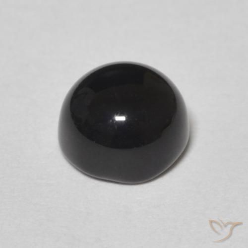 9,17 ctw natürlicher Schwarz Onyx, Runden, Lichtundurchlässig