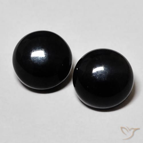 3.17ctw Natürlicher Schwarz Onyx, Runden, Lichtundurchlässig
